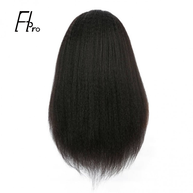  13x4 Lace Front Wig Kinky Straight Invisible HD Lace Single Knots Natural Color